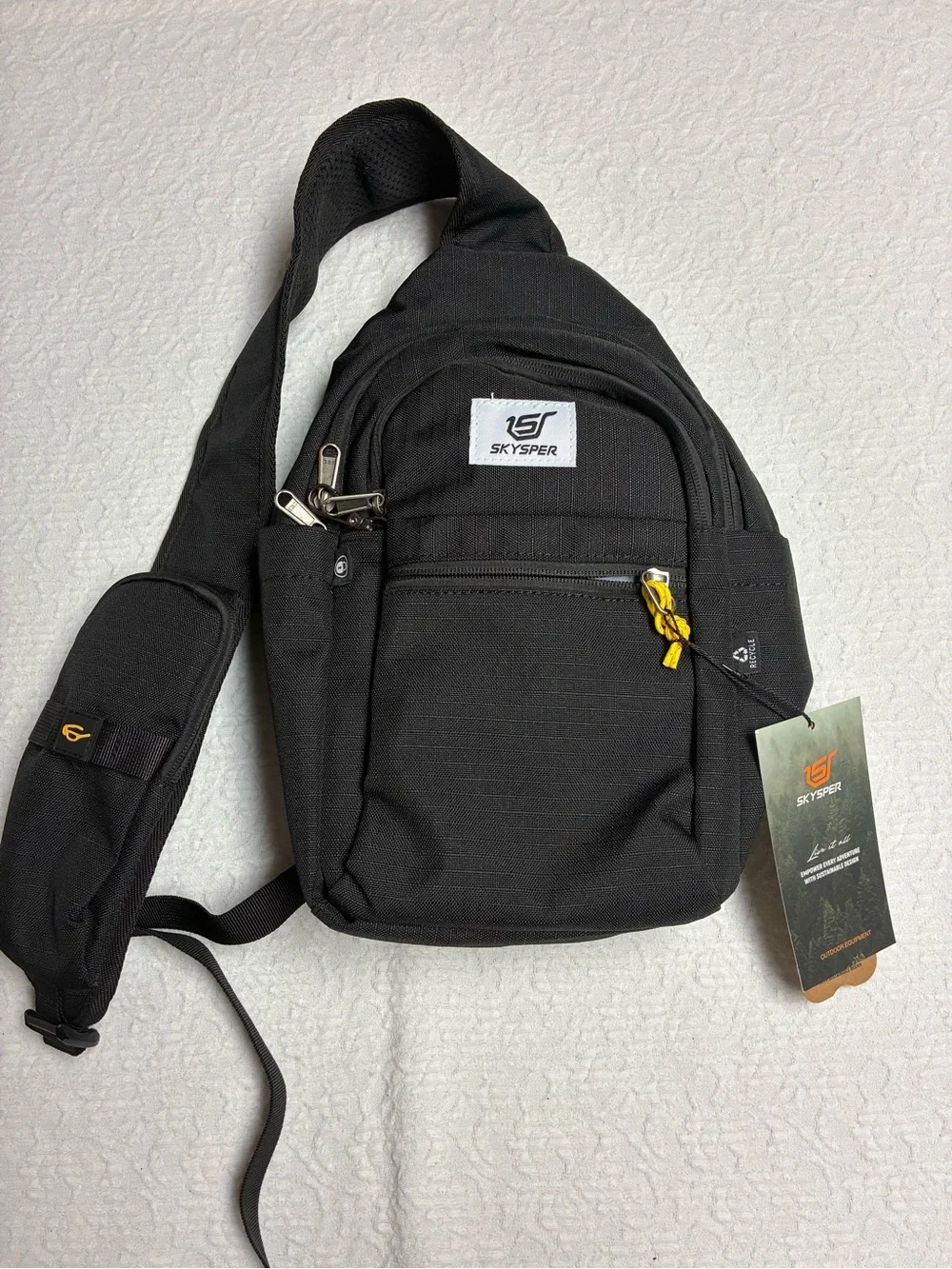 SKYSPER Ehiker6 Sling Bag RFID Anti-Theft Crossbody Bag Black